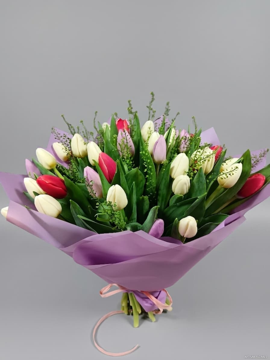 Velvet Tulip Blossom — Pušķi, LZ Flowers Rēzekne
