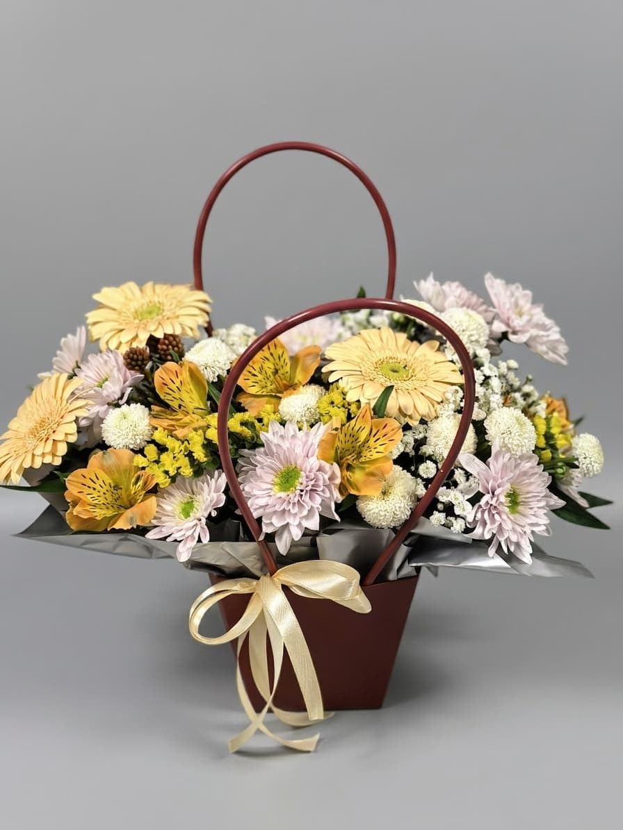 Autumn Sunshine Bag — Budžeta pušķi, LZ Flowers Rēzekne