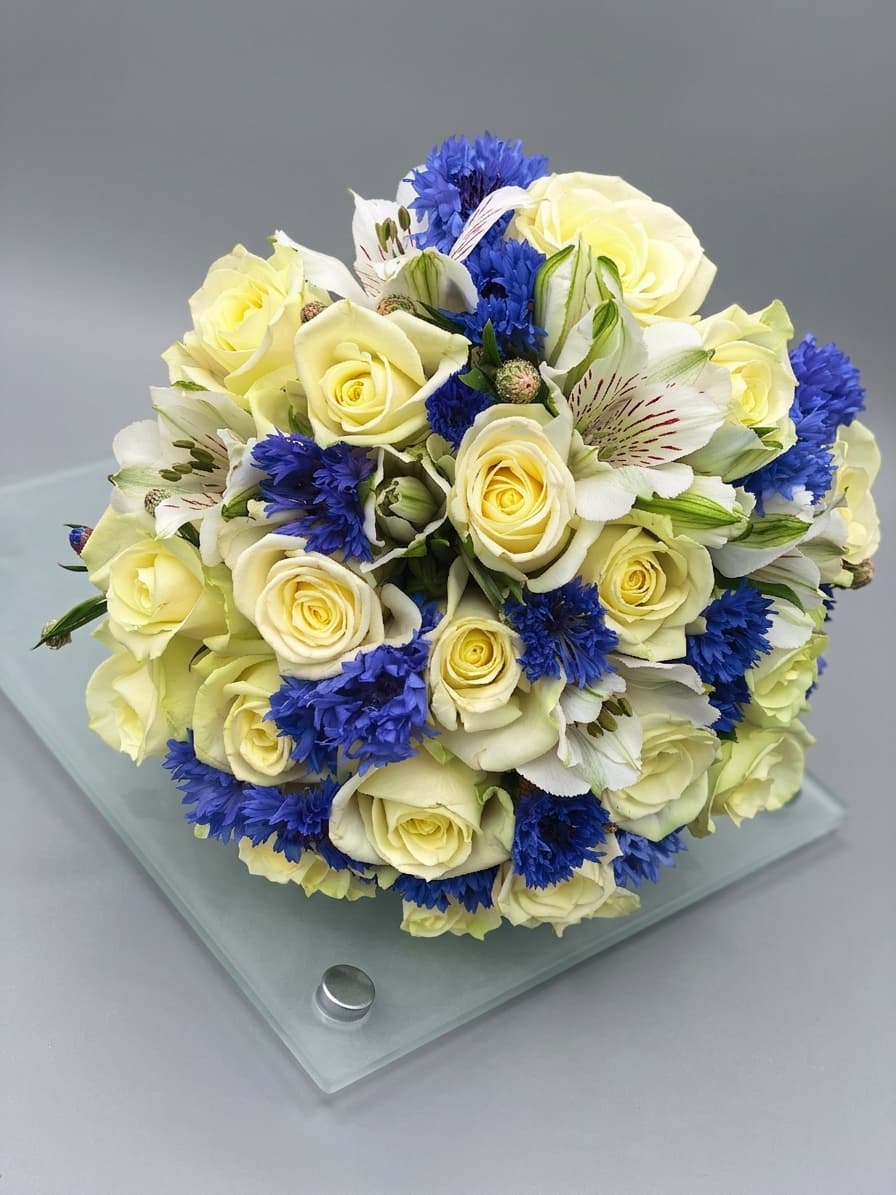 Blue Accent Cream — Pušķi, LZ Flowers Rēzekne